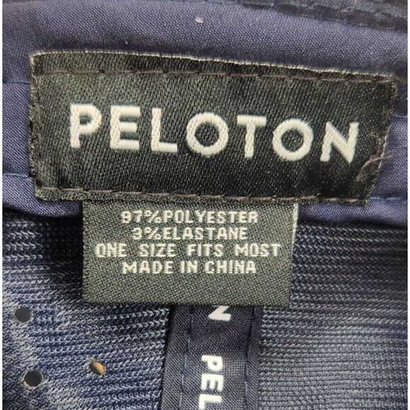 Peloton Hat Cap Snapback Blue Vented Athletic Sports Cycling Tennis Golf Cooling - Picture 10 of 10